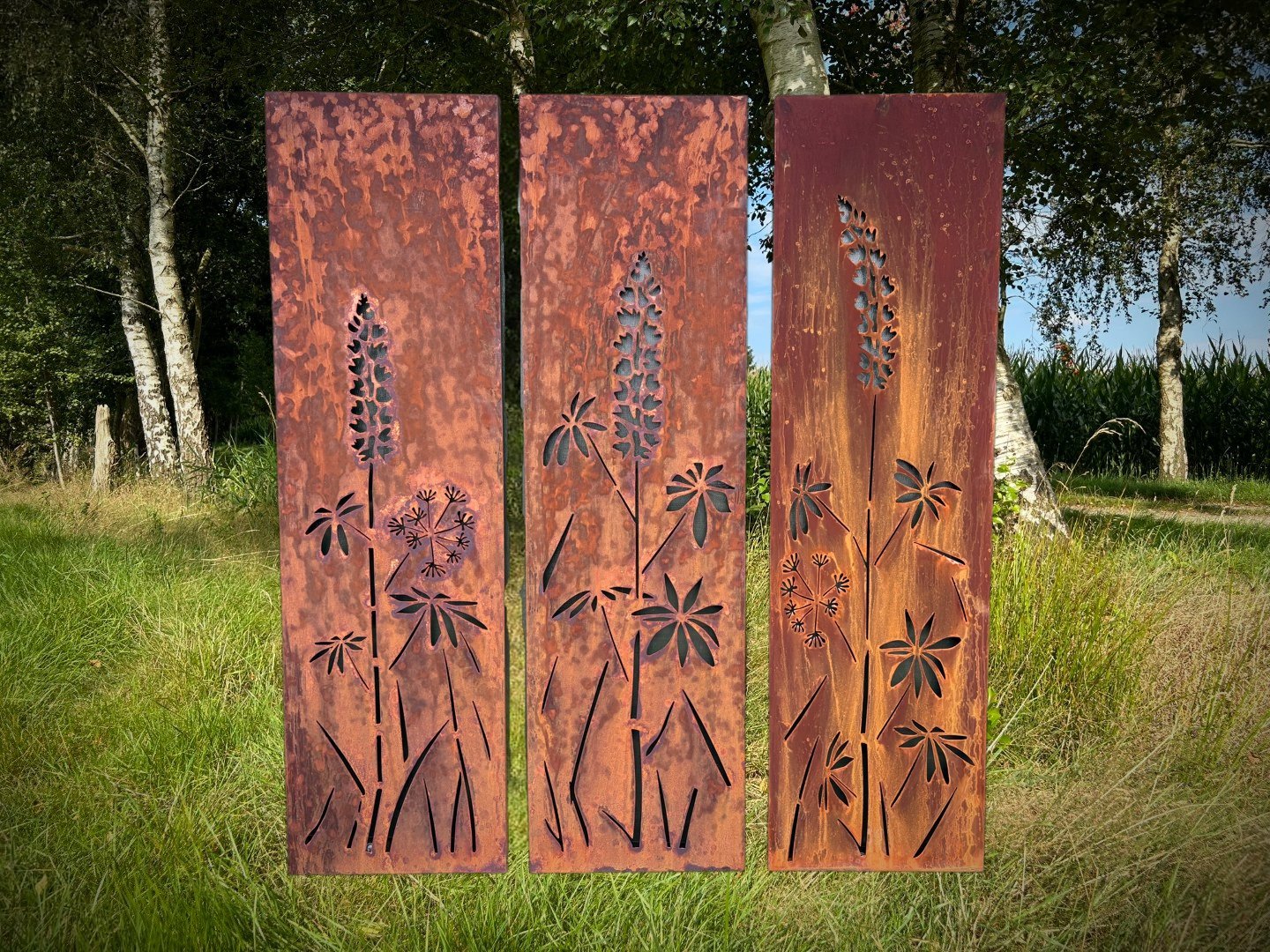 HINGUCKER Stelenset Wiese Lupine 2teilig oder 3teilig Blickfang