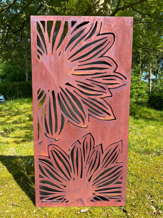 Hingucker Stele Sichtschutz 2 BLÜTEN