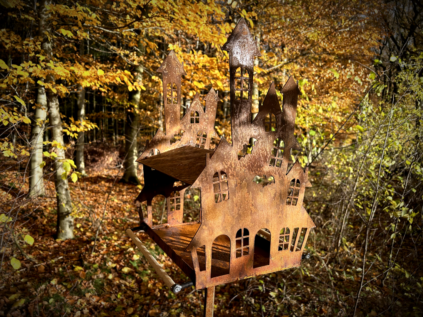 HEXENHAUS Vogelhäuschen Vogelfutterhäuschen Vogelhaus Mega cool Handarbeit aussergewöhnlich