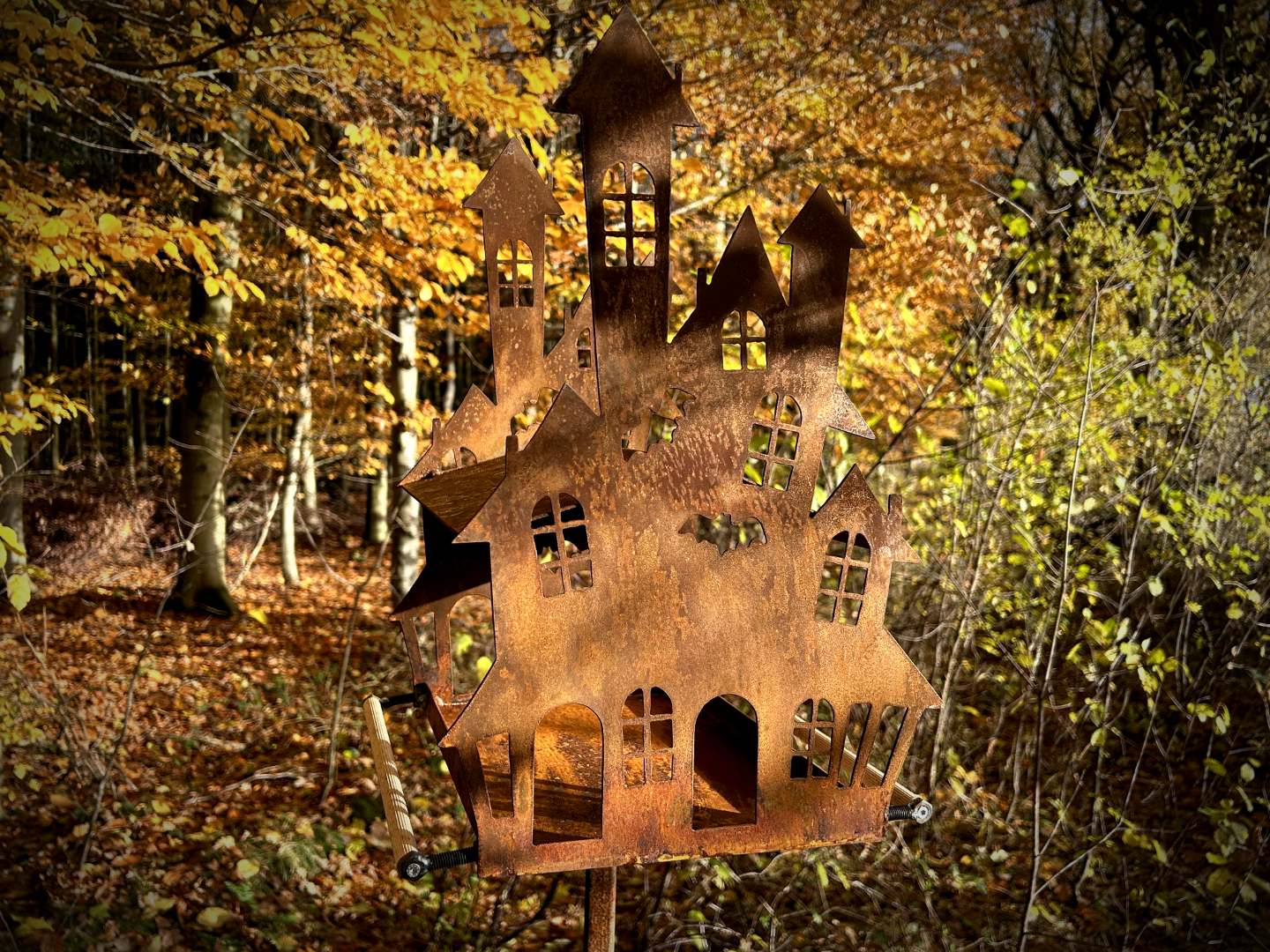 HEXENHAUS Vogelhäuschen Vogelfutterhäuschen Vogelhaus Mega cool Handarbeit aussergewöhnlich