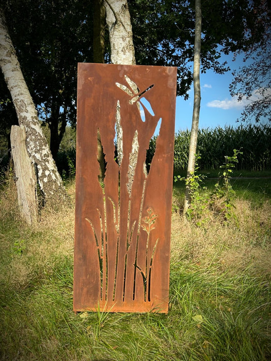 Hingucker Stele Sichtschutz SCHILF LIBELLE