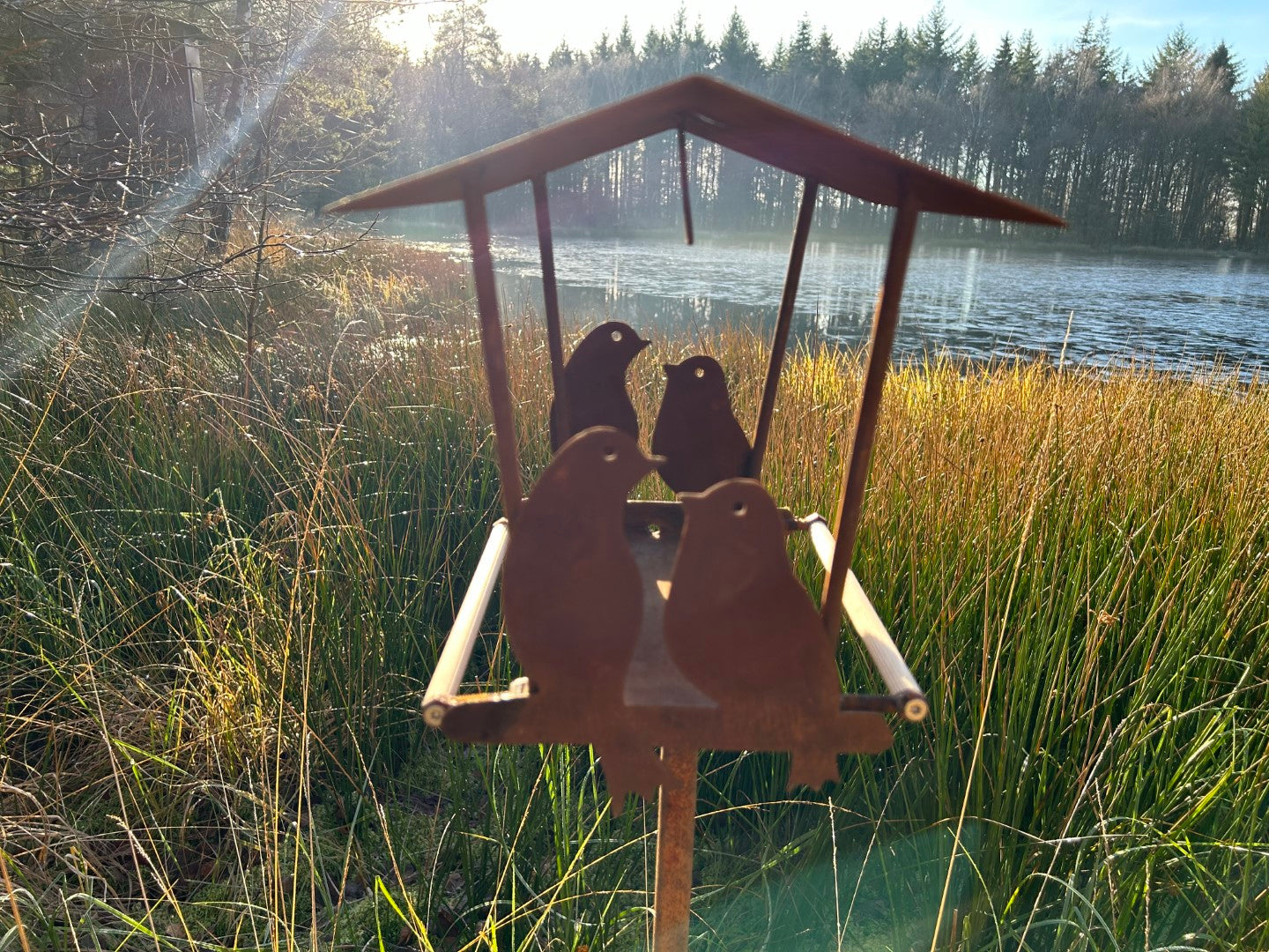 VOGEL PAAR Vogelhäuschen Vogelfutterhäuschen Vogelhaus Mega cool Handarbeit aussergewöhnlich