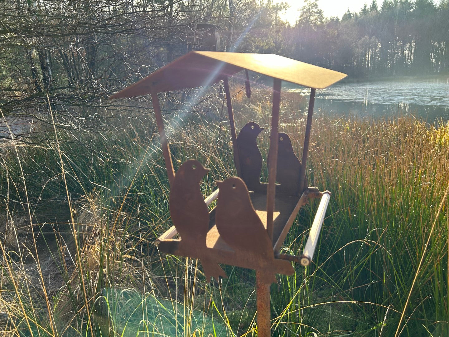 VOGEL PAAR Vogelhäuschen Vogelfutterhäuschen Vogelhaus Mega cool Handarbeit aussergewöhnlich