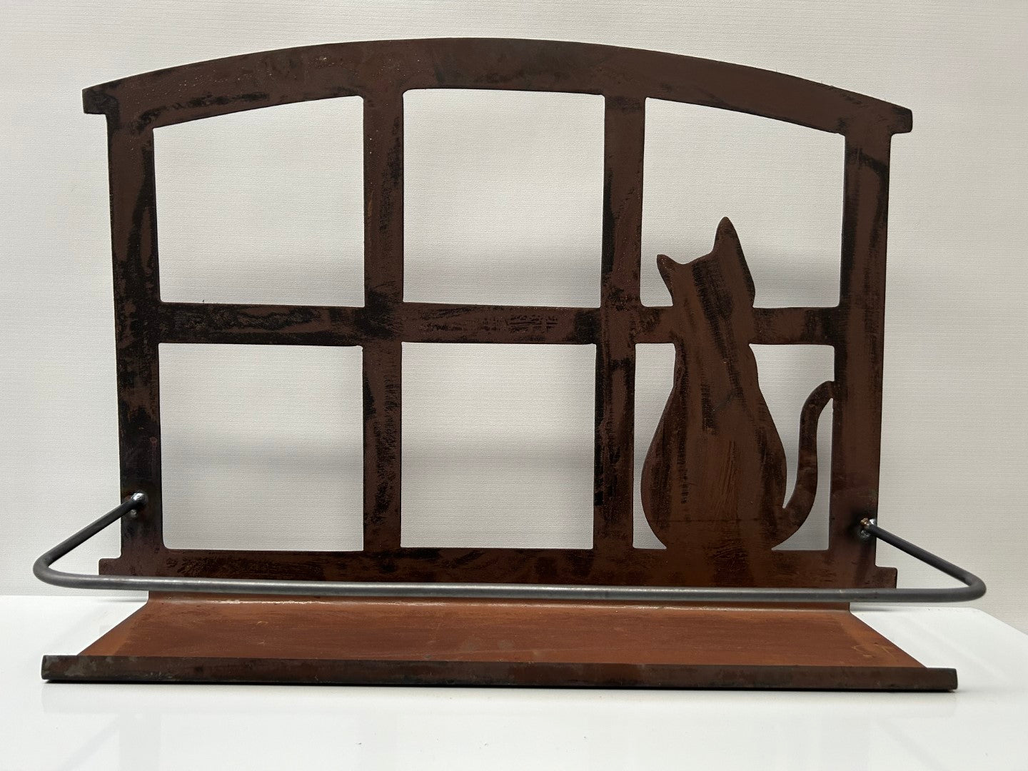 Stallfenster Katze - Dekofenster aus Metall