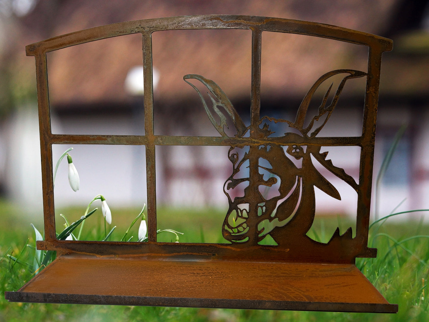 Stallfenster Esel - Dekofenster aus Metall