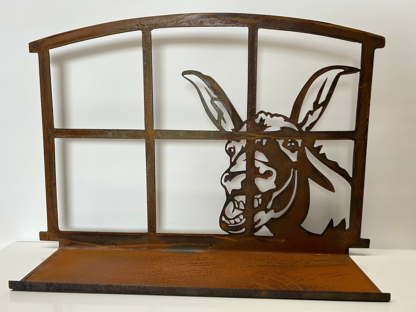 Stallfenster Esel - Dekofenster aus Metall