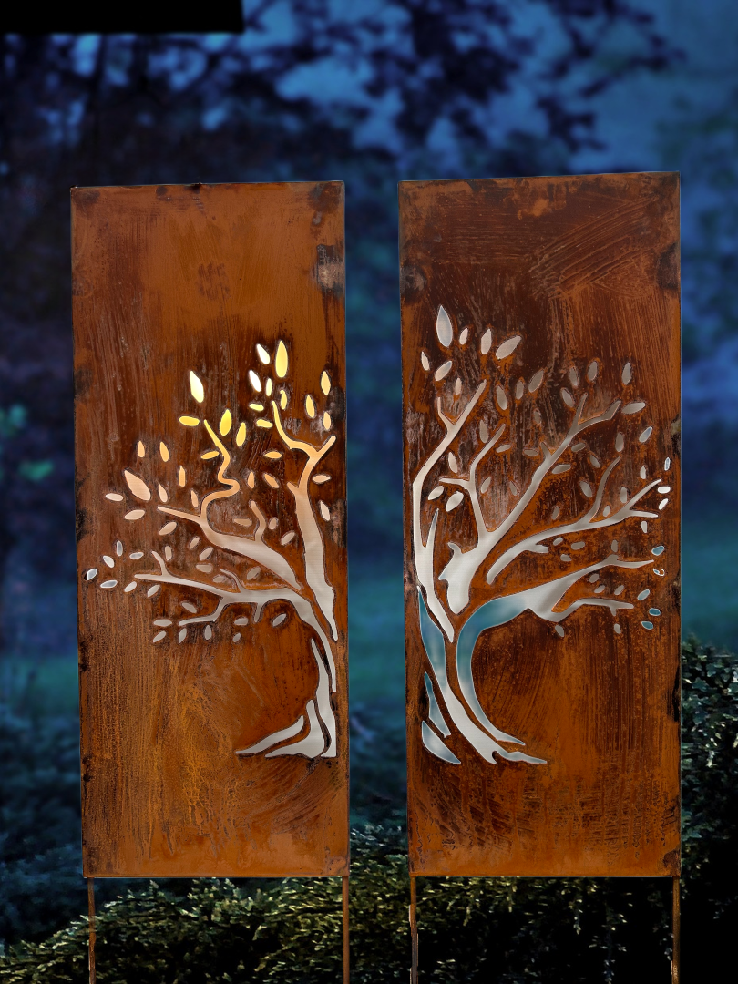 Beetstecker Stele Set 2teilig BAUM 120cm x 40cm