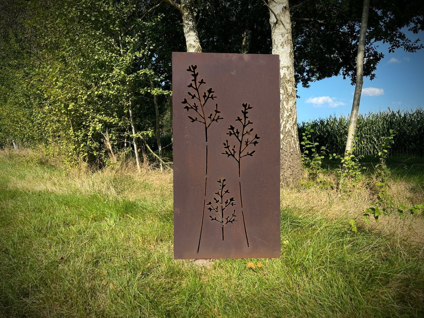 Hingucker Stele Sichtschutz WIESENGRAS