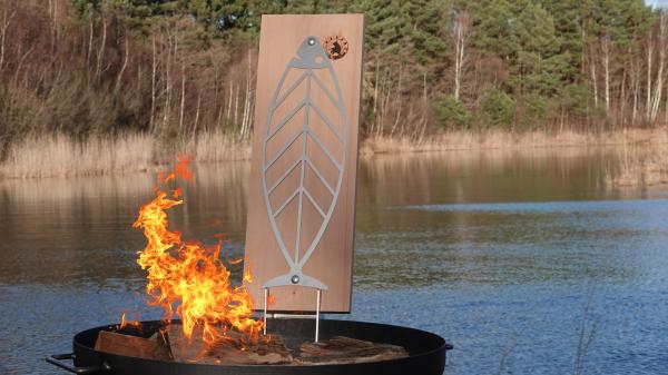 Flammlachs Sets mit Bretthalter KROKO bis 45mm Wandstärken - einfach und genial!!!