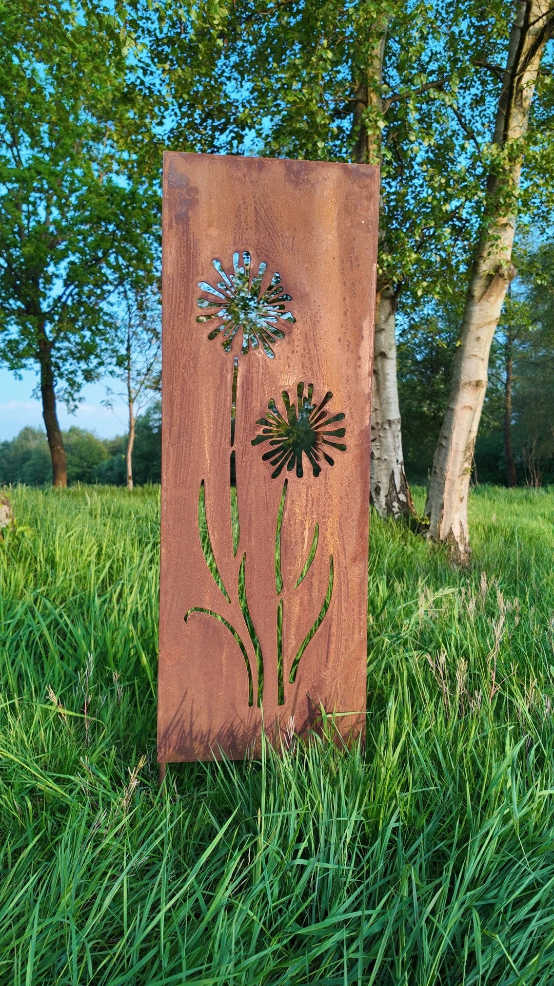 Beetstecker PUSTEBLUME handgefertigt! ca. 120cm groß