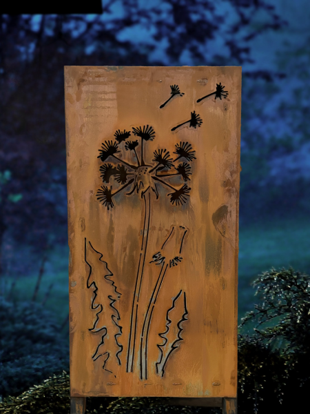 Stele beleuchtbar LÖWENZAHN - sehr dekorativ
