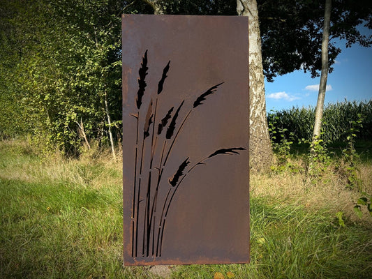 Hingucker Stele Sichtschutz SCHILFGRAS