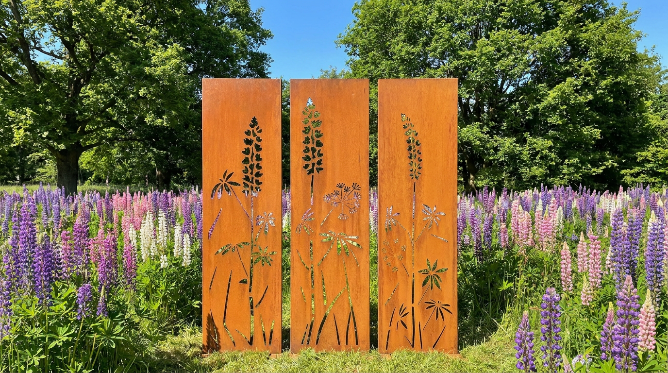 HINGUCKER Stelenset Wiese Lupine 2teilig oder 3teilig Blickfang
