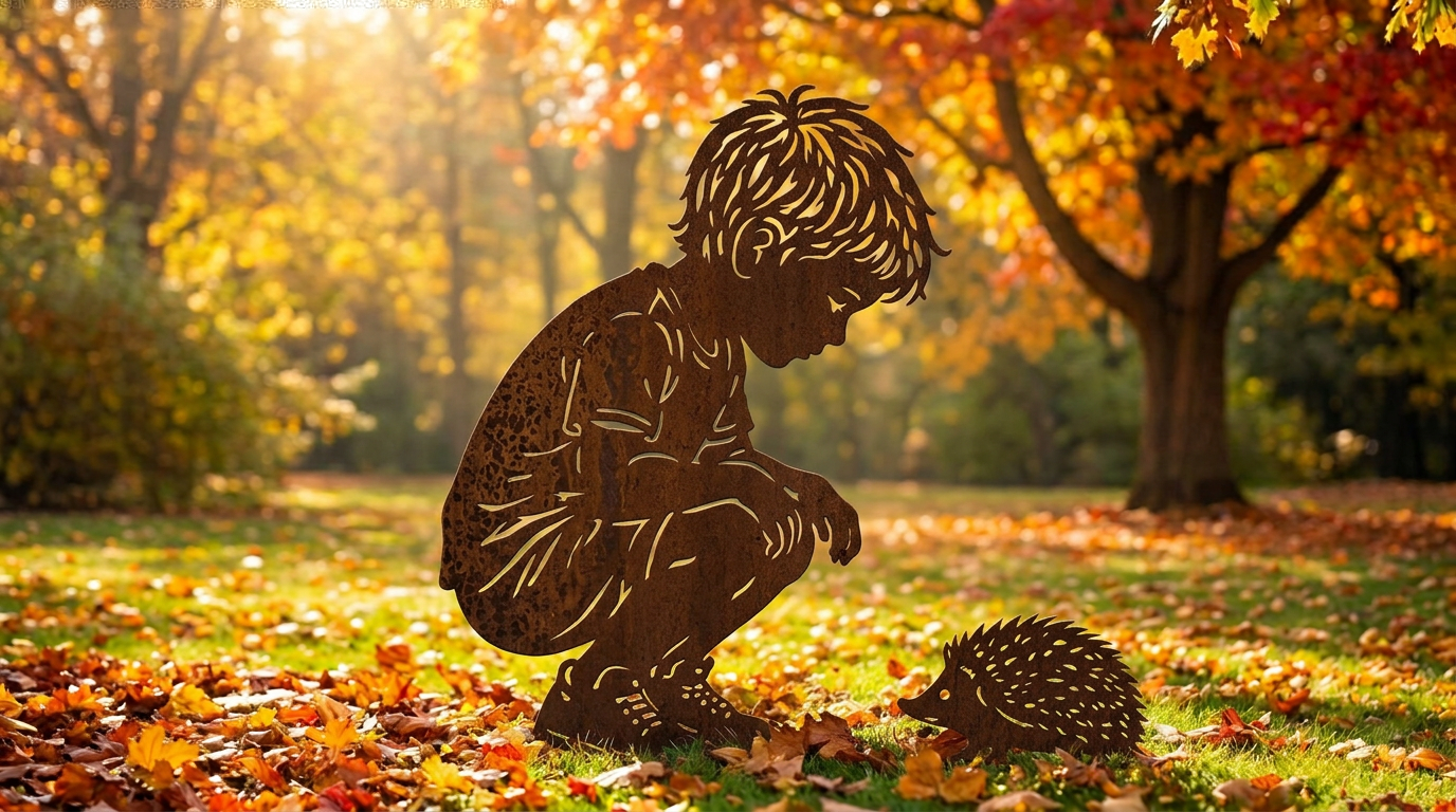 Junge mit Igel