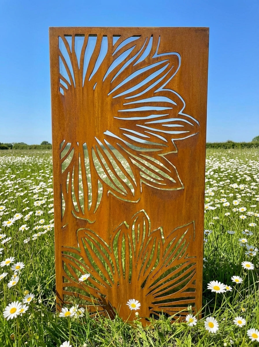 Hingucker Stele Sichtschutz 2 BLÜTEN