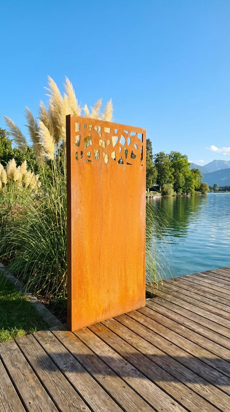 Hingucker Stele Sichtschutz Mosaik
