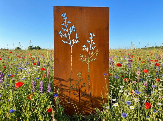 Hingucker Stele Sichtschutz WIESENGRAS
