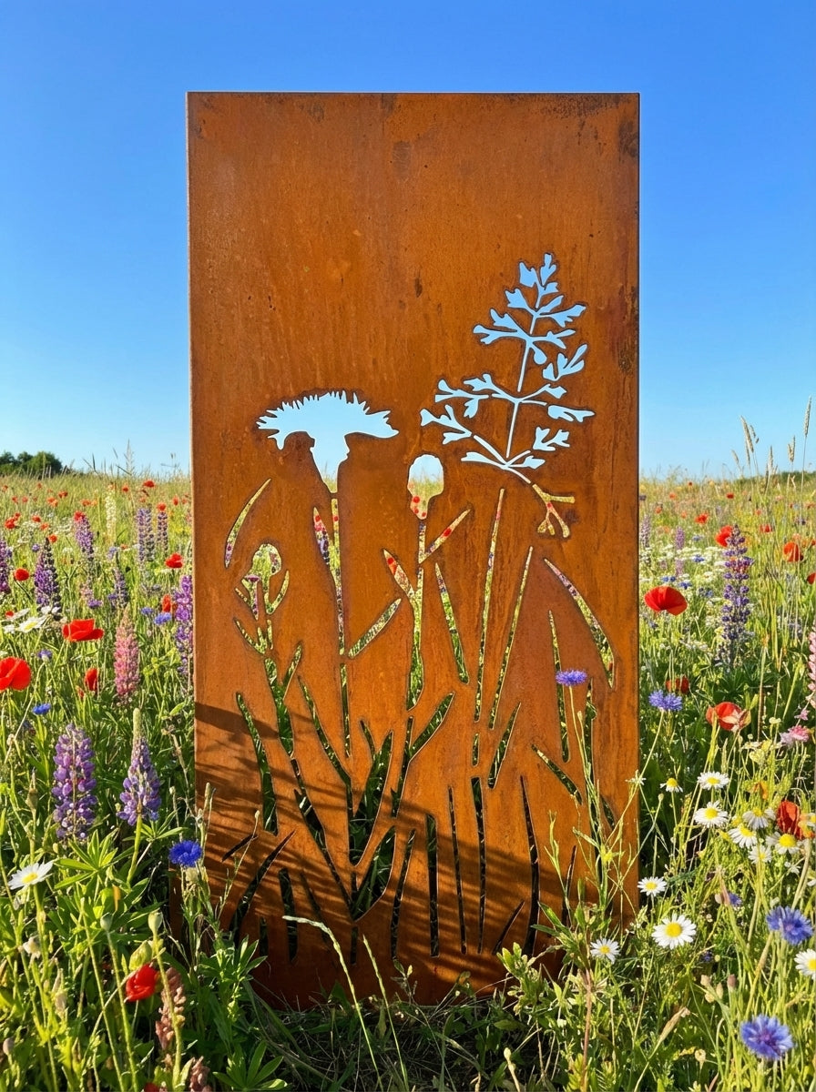 Stelen Sichtschutz Motivreihe WIESE - mit neuen Motiven - insgesamt 12 verschiedene Motive!!!