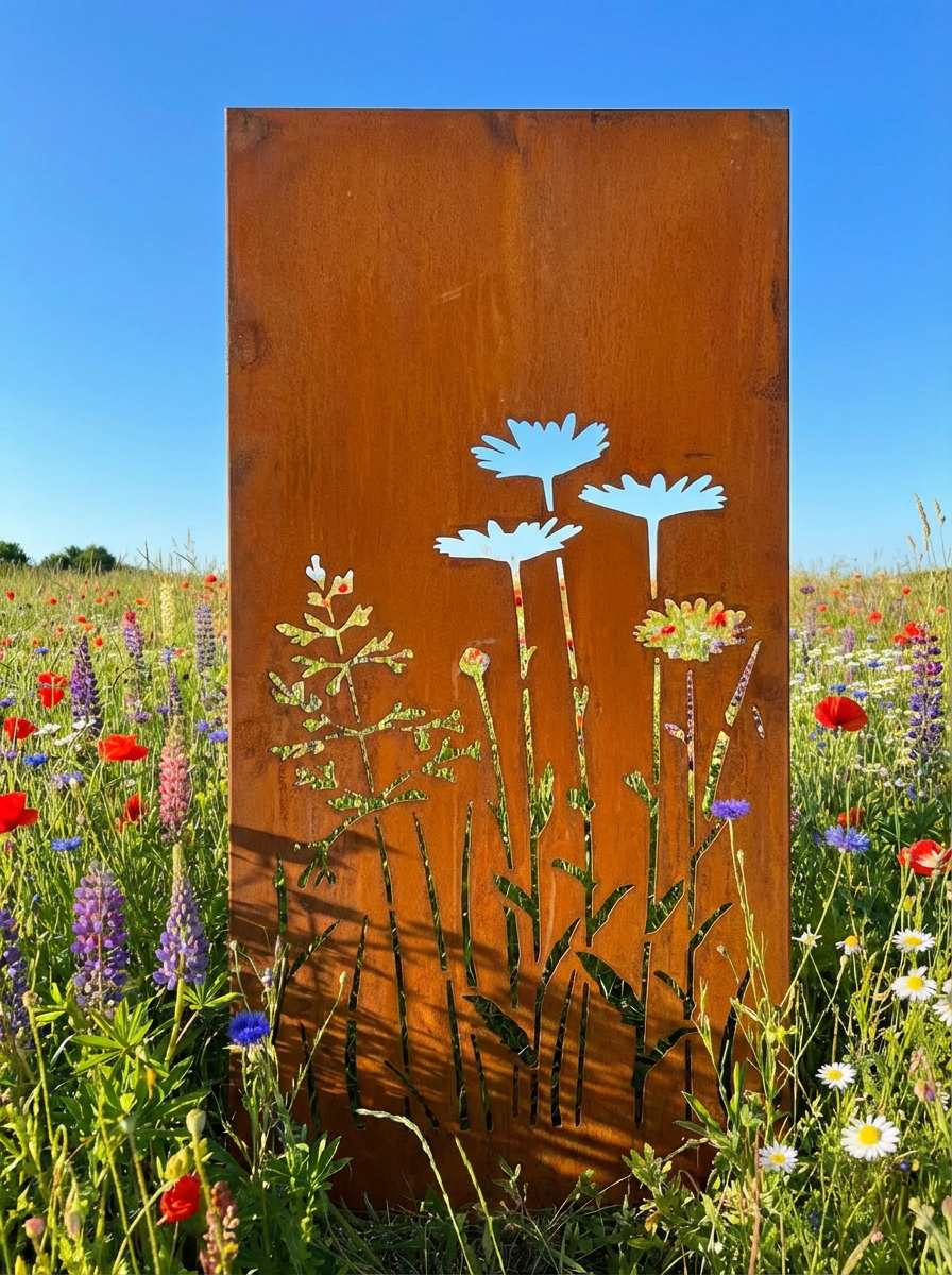 Stelen Sichtschutz Motivreihe WIESE - mit neuen Motiven - insgesamt 12 verschiedene Motive!!!