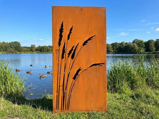 Hingucker Stele Sichtschutz SCHILFGRAS