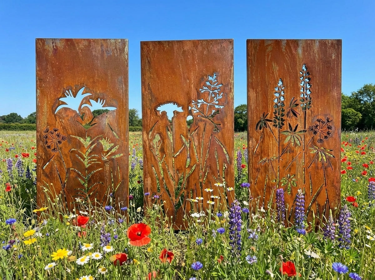 Stelen Sichtschutz Motivreihe WIESE - mit neuen Motiven - insgesamt 12 verschiedene Motive!!!