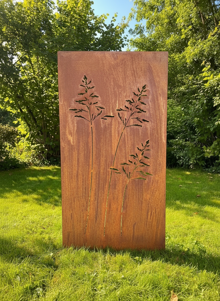 Hingucker Stele Sichtschutz 3er GRAS