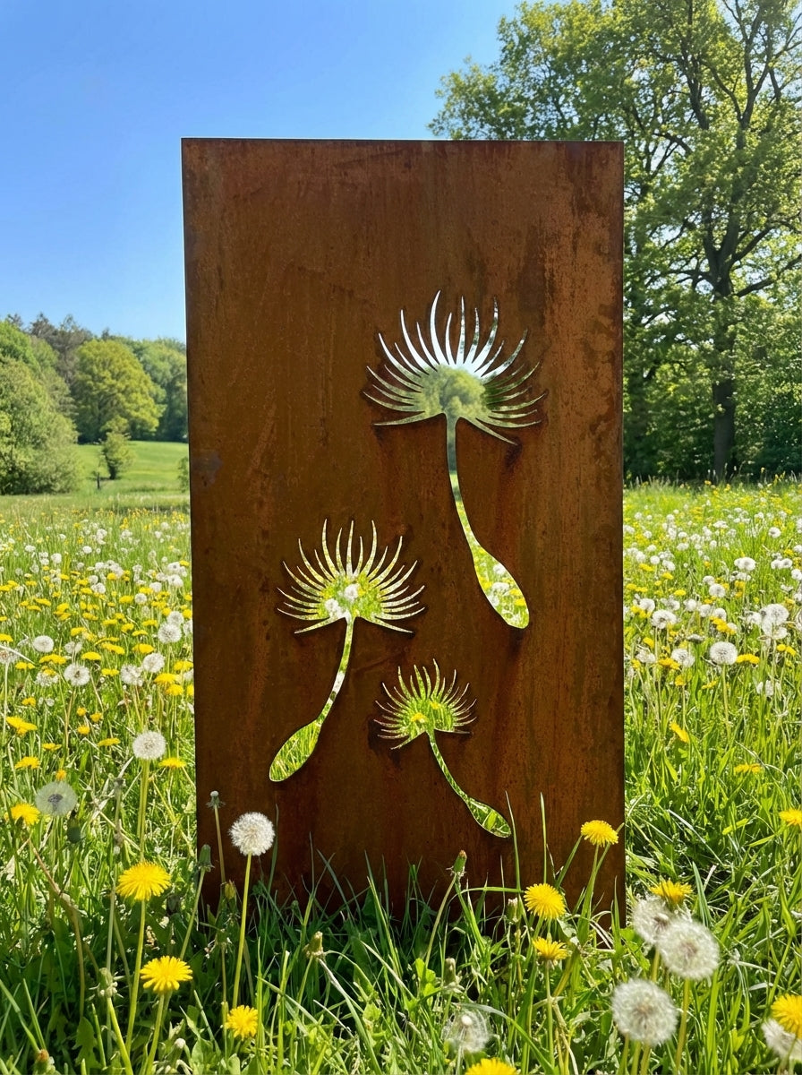 Hingucker Stele Sichtschutz Pusteblume Samen