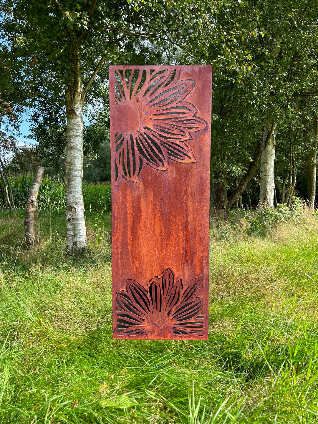 Hingucker Stele Sichtschutz 2 BLÜTEN