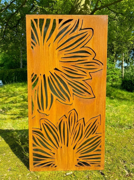 Hingucker Stele Sichtschutz 2 BLÜTEN