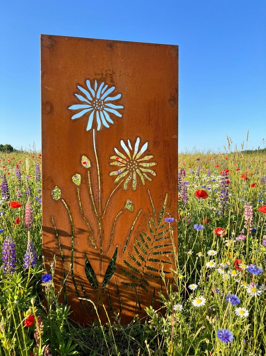Stelen Sichtschutz Motivreihe WIESE - mit neuen Motiven - insgesamt 12 verschiedene Motive!!!