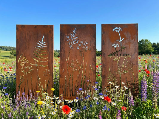 Stelen Sichtschutz Motivreihe WIESE - mit neuen Motiven - insgesamt 12 verschiedene Motive!!!