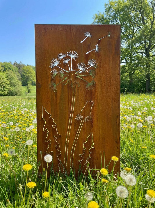 Hingucker Stele Sichtschutz LÖWENZAHN