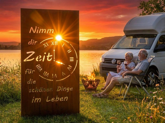 Hingucker Stele Sichtschutz NIMM DIR ZEIT